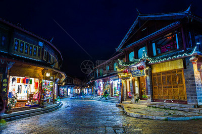 云南麗江古鎮夜景